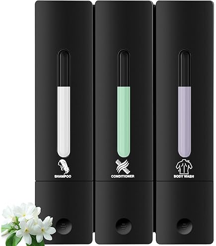 Amazon.com: Shampoo and Conditioner Dispenser - Wall-Mounted 3